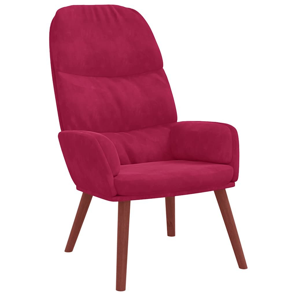 vidaXL Sessel Relaxsessel Weinrot Samt (1-St)