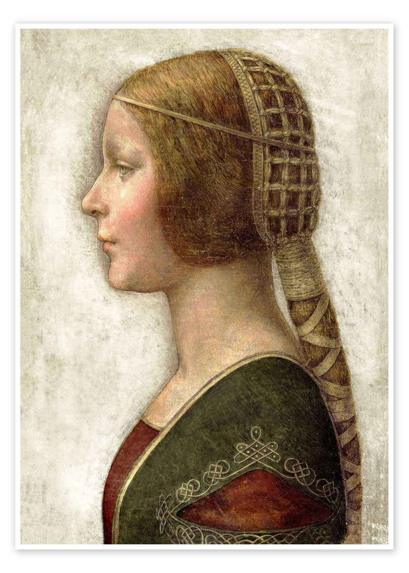 Posterlounge Poster Leonardo da Vinci, La Bella Principessa, Malerei