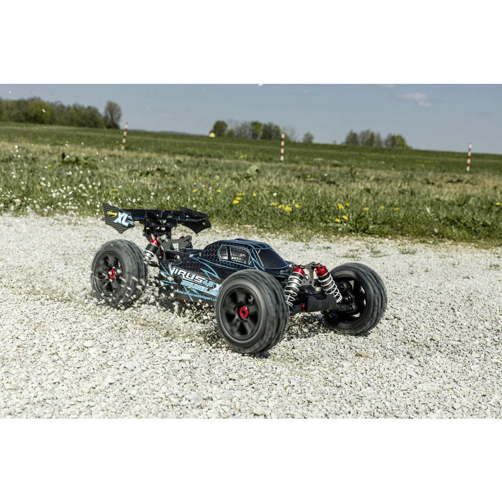 Carson Modellsport RC-Truck Carson Modellsport Virus 4.2 XL Schwarz, Türkis 1:8 RC Modellauto Ele