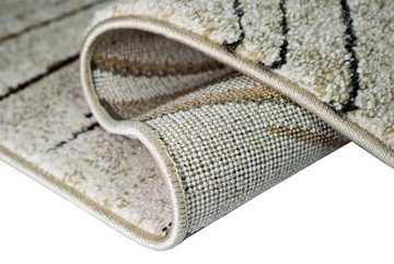 Teppich Teppich Wohnzimmer Abstrakt creme beige grau, Carpetia, rechteckig, Höhe: 13 mm