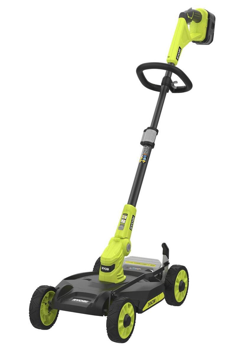 Ryobi Akkurasenmäher RYOBI 18V ONE+ Akku-City-Rasenmäher 30cm Schnittbreite, Akku Ladegerät