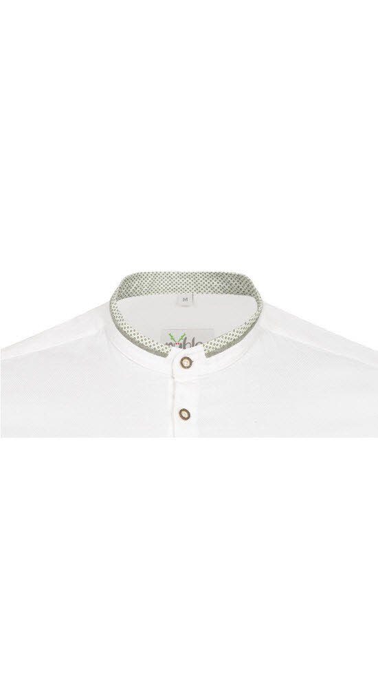 Nübler Trachtenhemd Trachtenhemd von in Langarm Pietro Nübler Weiß Grün