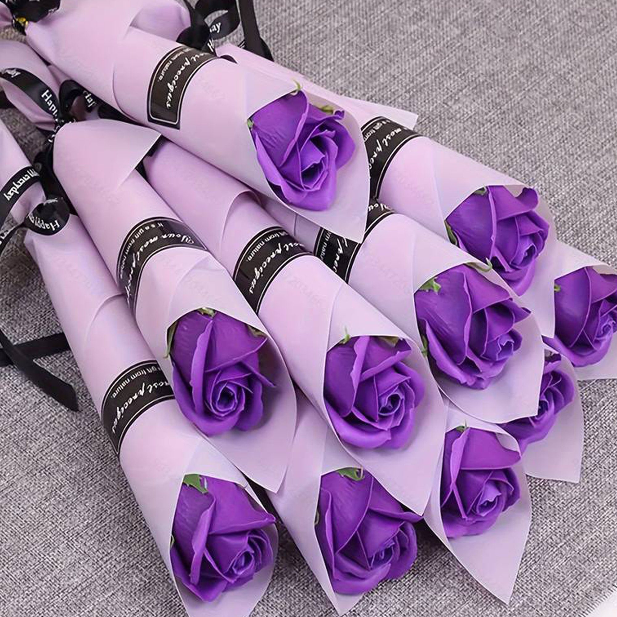 Kunstblumenstrauß 1x Rose in rot, lila günstig online kaufen