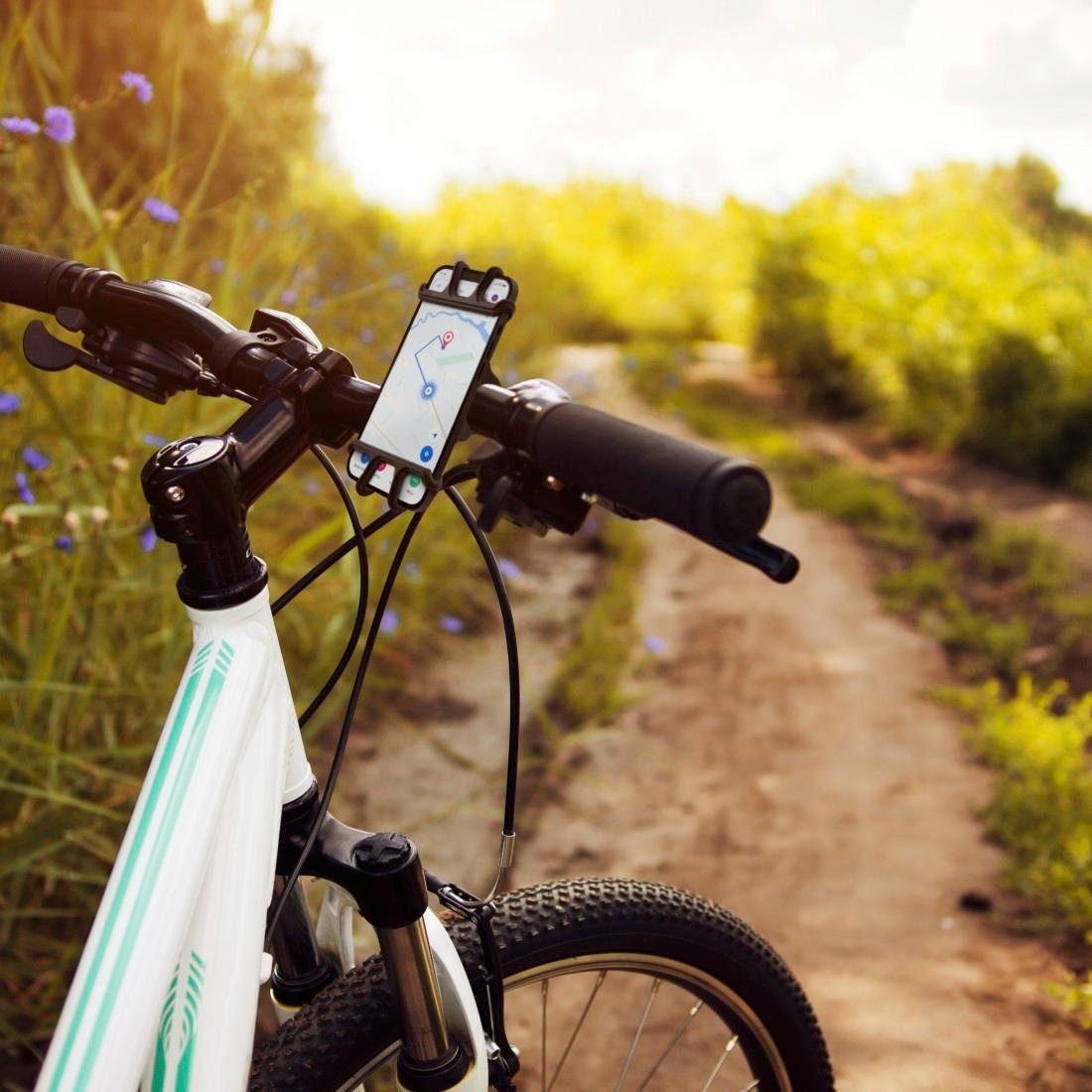 Hama Smartphone-Halterung Fahrrad-Handyhalterung "Flexible", universal für Lenkerstange, (bis 6,5 Zoll) – Bild 5 von 5