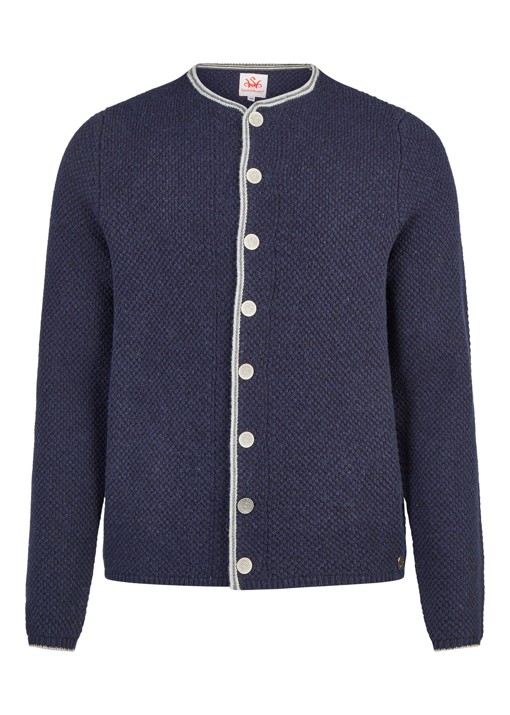 Spieth & Wensky Trachtenstrickjacke Klemens (1-tlg) mit Stehkragen