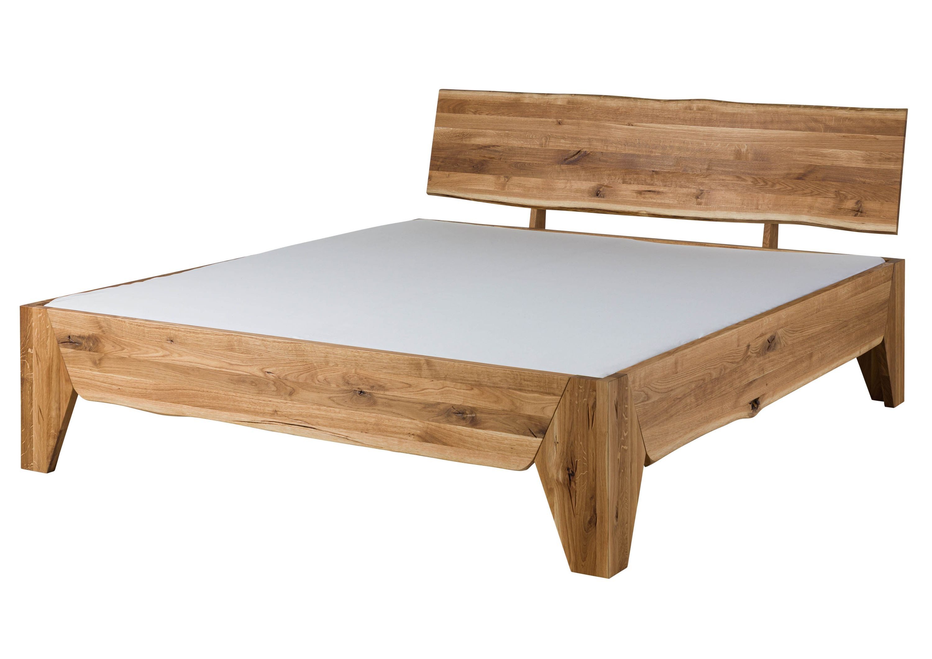 Massivmoebel24 Massivholzbett PURE OAK (Wildeiche 160x200 natur geölt PURE OAK #114), Wildeiche 160x200 natur geölt PURE OAK #114
