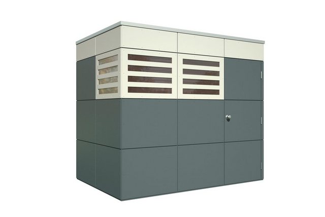 Skanholz Skan Holz-Gartenhaus CrossCube Haus Perth 2 BxT 253x169 cm Schiefergrau-Telegrau