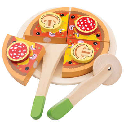New Classic Toys® Spielzeug-Polizei Einsatzset Salamipizza schneiden Kinder Holzspielzeug Kinderküchen-Zubehör