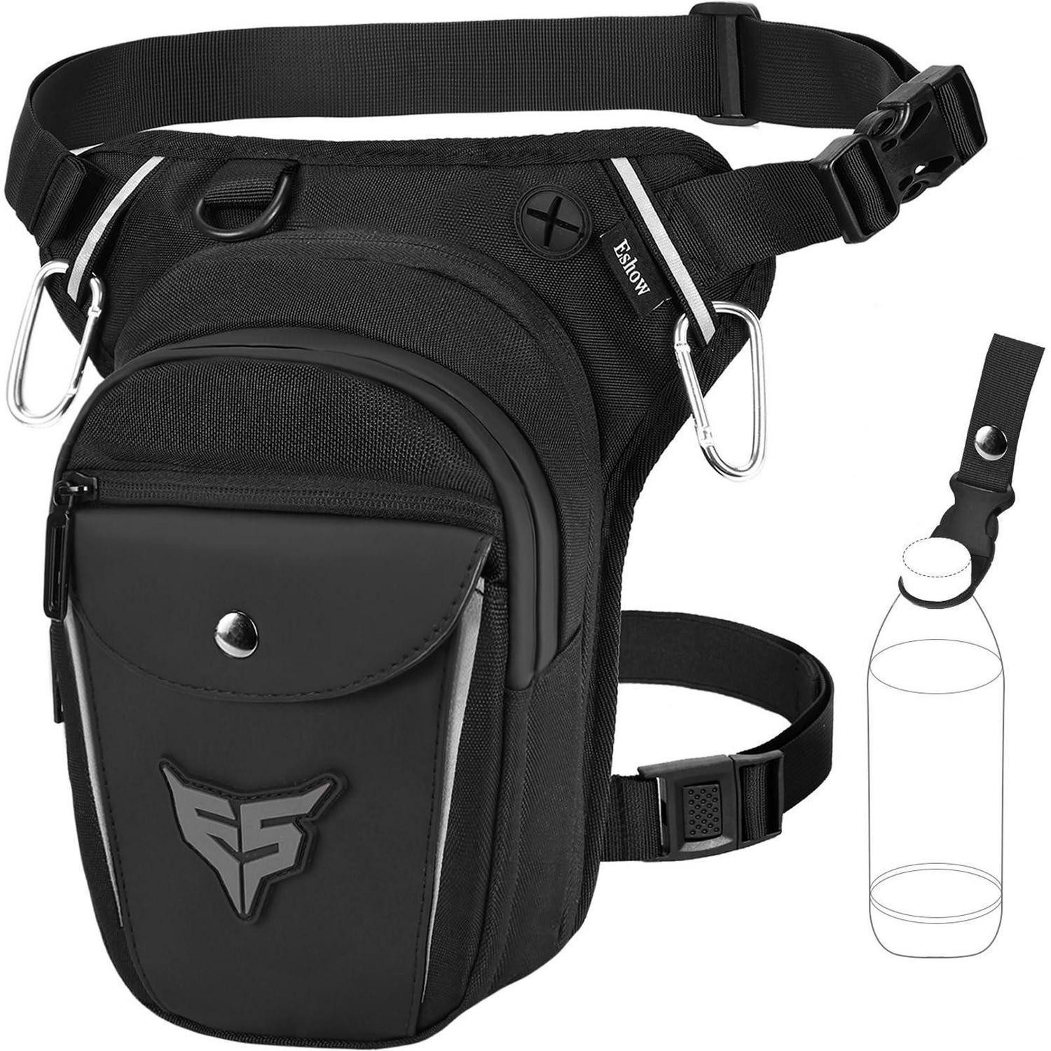 LuxusKollektion Beintasche Beintasche Gürteltasche Herren Damen Schwarz Graue Kennzeichnung