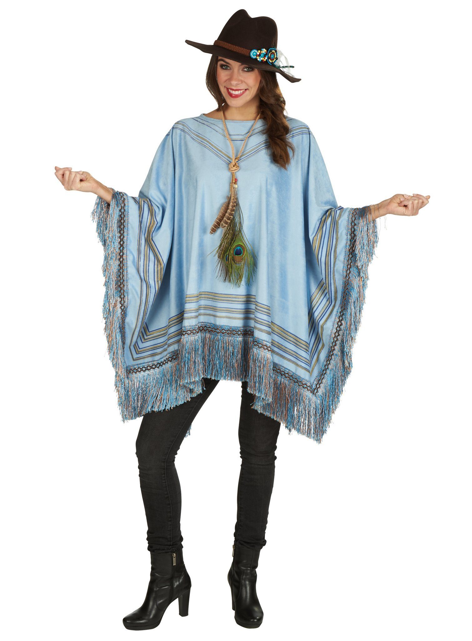 Metamorph Cowboy-Kostüm Texmex Poncho - Halloween Fasching Cowboy Kostüm, Weckt den Mex in Dir!