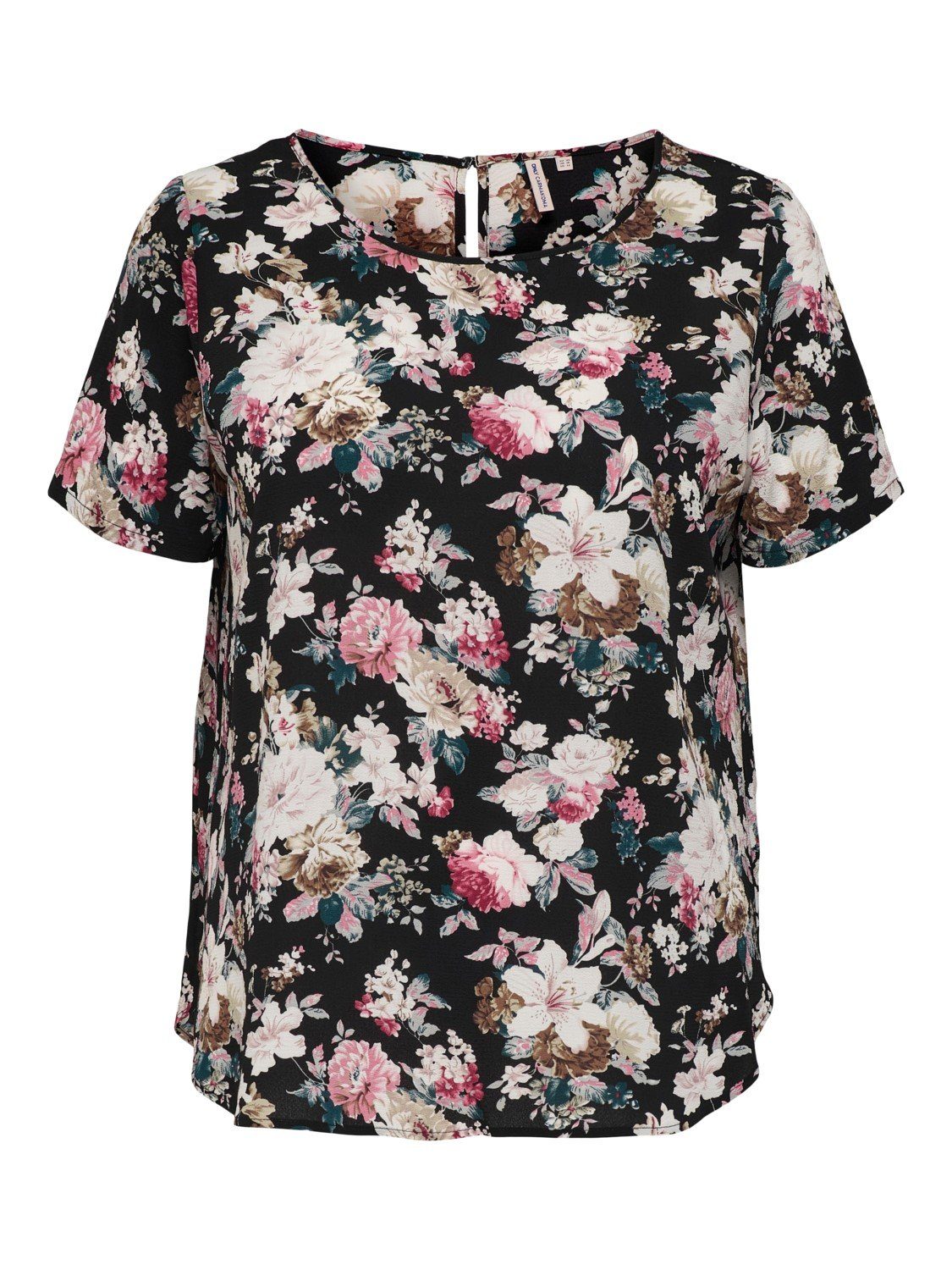 CARVICA CARMAKOMA 3906 (1-tlg) Kurzarm Size ONLY Rosa Curvy Bluse Blusenshirt Übergröße in Design Plus Shirt