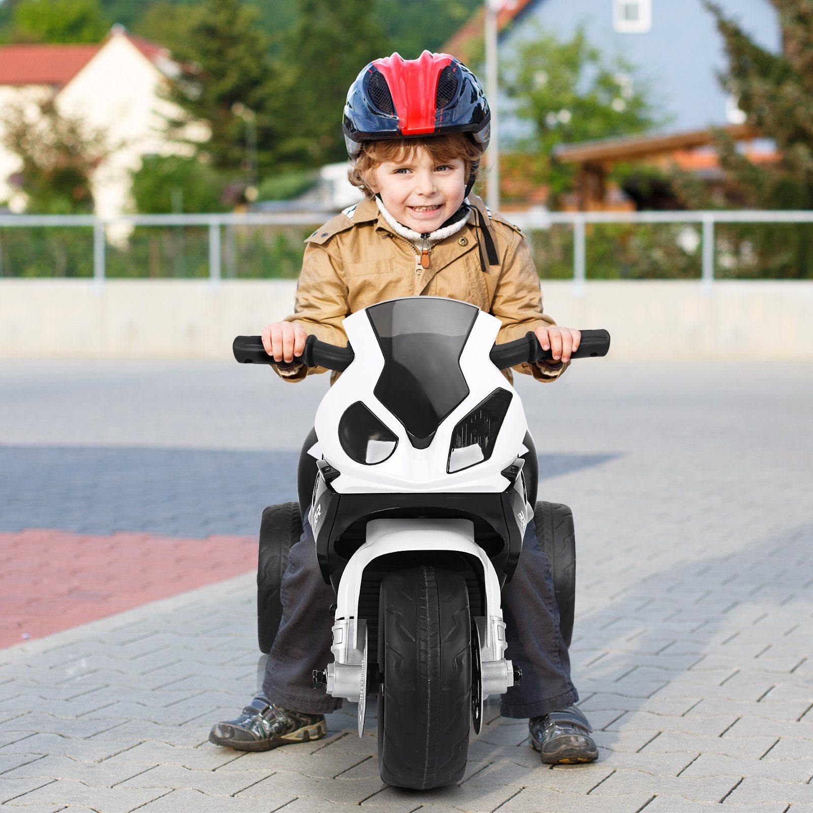 COSTWAY Elektro-Kindermotorrad, mit Musik und Scheinwerfer, Dreirad günstig online kaufen