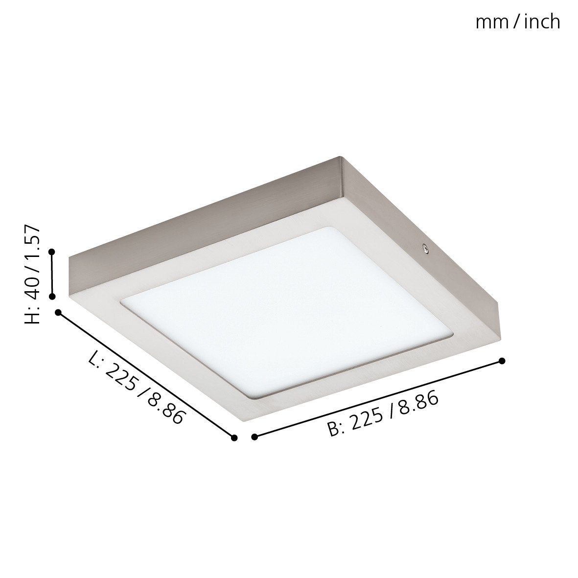 EGLO Aufbauleuchte Fueva-c, Leuchtmittel inklusive, Smart Home Deckenlampe 22,5cm, dimmbar, Weißtöne + Farben einstellbar