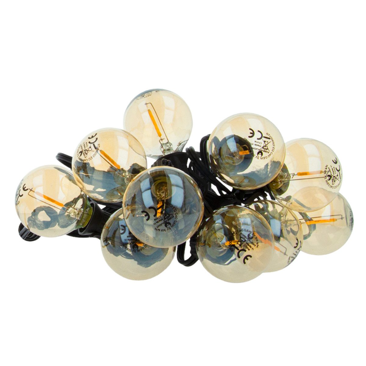 Forever Light LED Solarleuchte Forever Light Solar Lichterkette SUNARI FLS-125, 5,5 m, 10 LEDs, LED fest integriert, Kaltweiß, 4 Modi (Dauerlicht, Blinklichter)