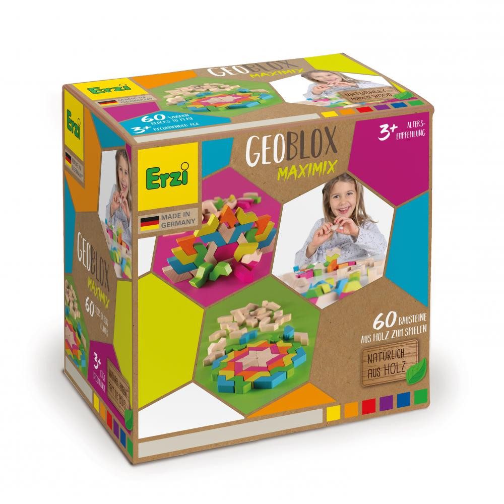 Erzi® Erzi Bausteine GeoBlox MaxiMix Holzbaukasten