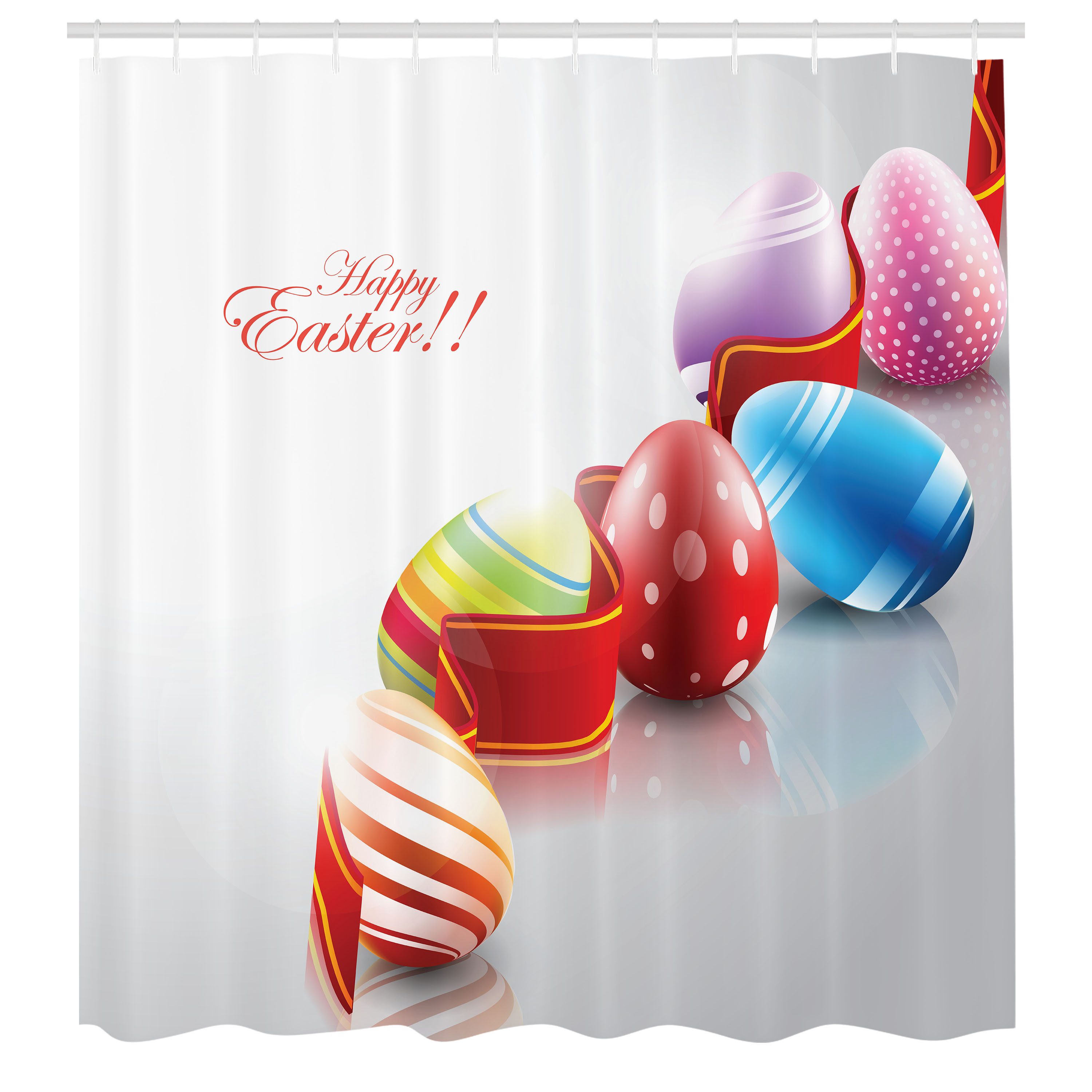 Duschvorhang Moderner Digitaldruck mit 12 Haken auf Stoff Wasser Resistent