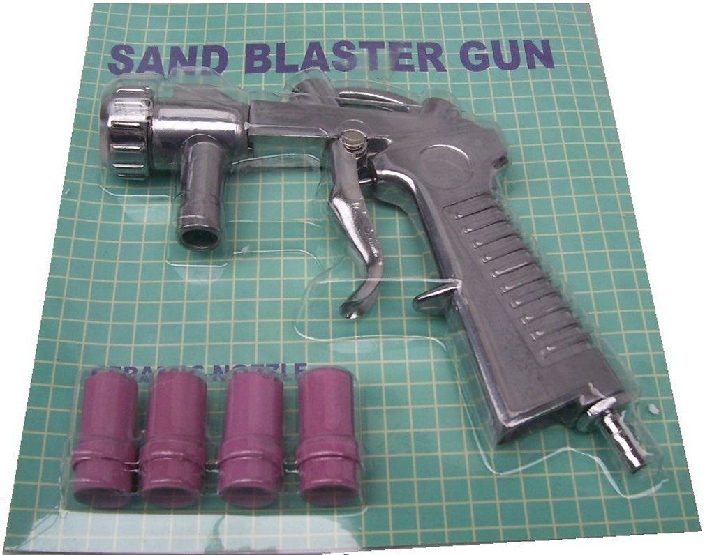 4 Sandstrahlpistole Druckluftpistole STRAHLKABINEN 07009 Sandstrahler mit Düsen SANDSTRAHLPISTOLE Apex