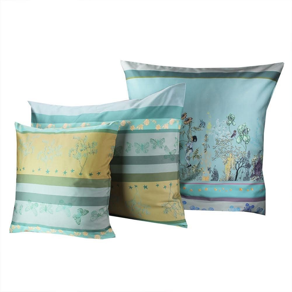 Garnier Thiebaut Kissenbezug zur Bettwäsche JARDIN ENCHANTE Aqua 40 x 80 cm von Garnier Thiebaut