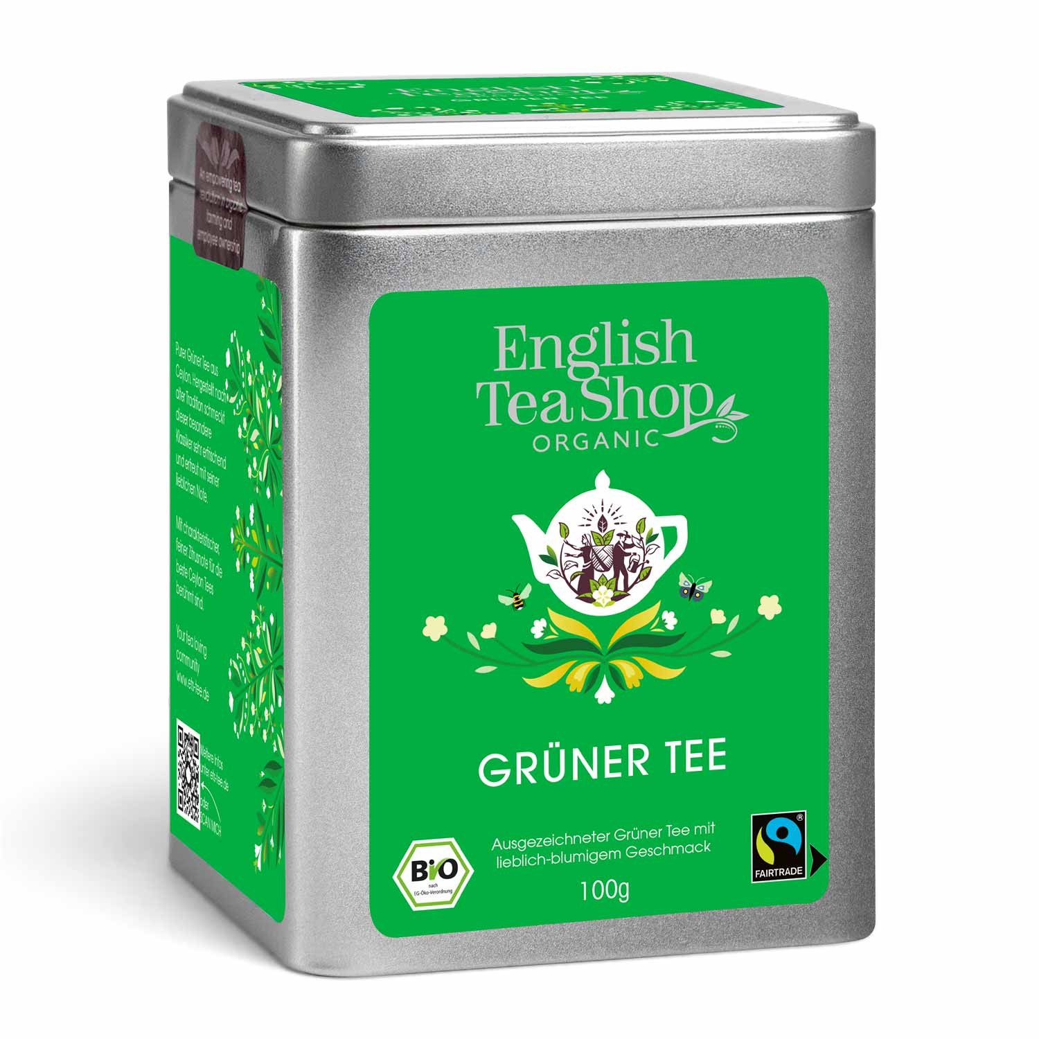 English Tea Shop Tee Grüner Tee, BIO Fairtrade, Loser Tee, 100g Dose