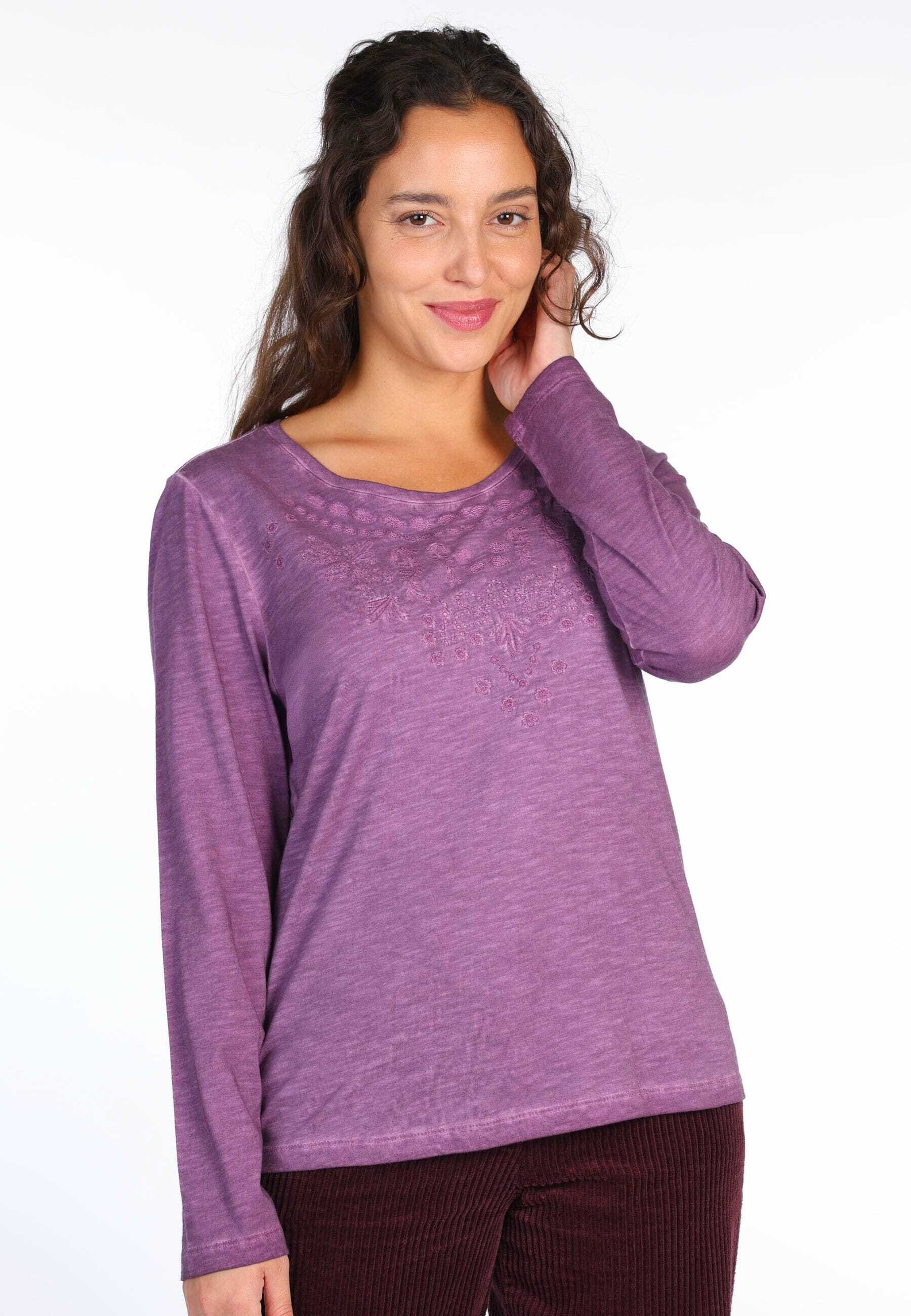 Deerberg Langarmshirt Lonnisa Stickdetails