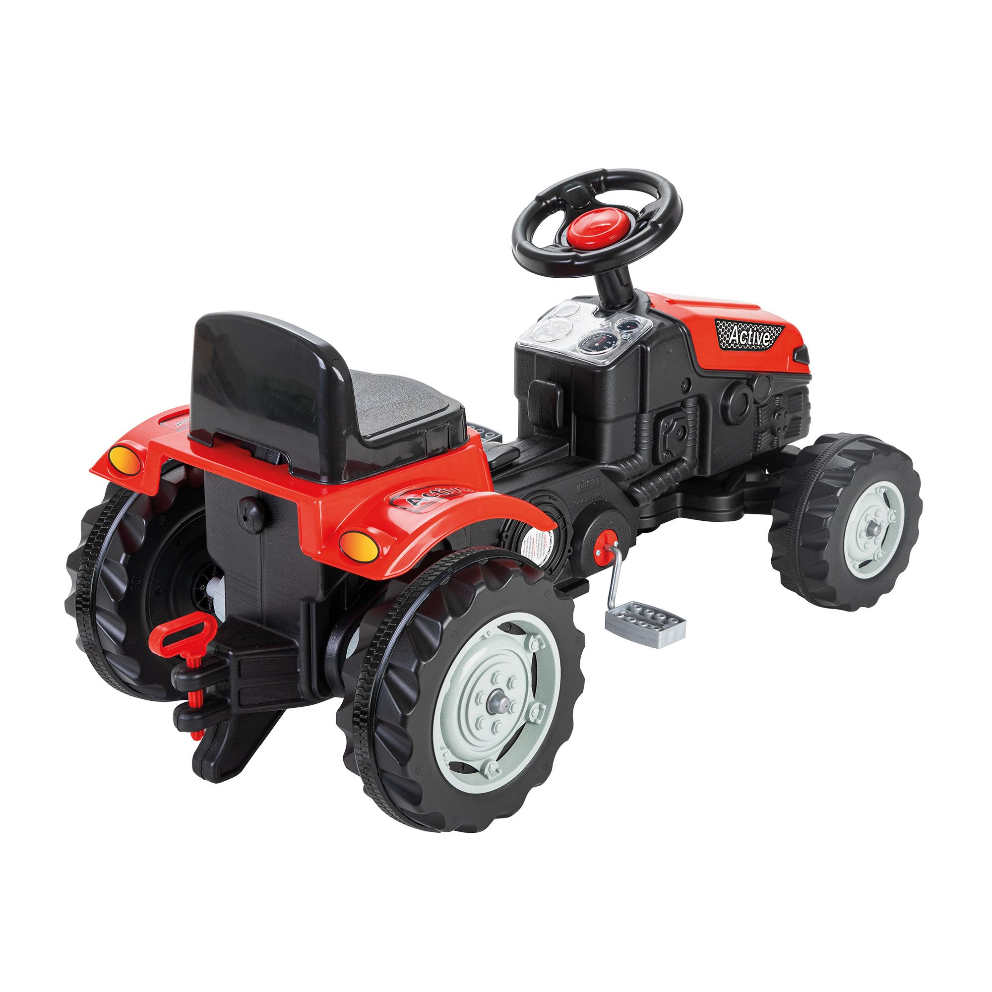 Lemodo Trettraktor Kinder Traktor mit Kettenantrieb, Kinderfahrzeug ab 3 Jahre