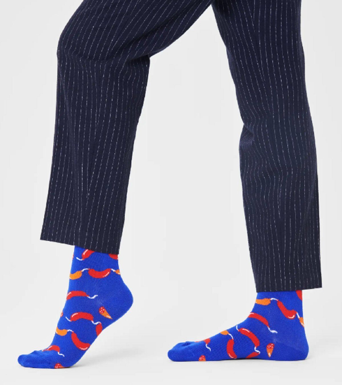 Happy Socks 1-Paar, 41-46 Paar) blau Freizeitsocken 1 Happy Paar, (1 Würste Socks