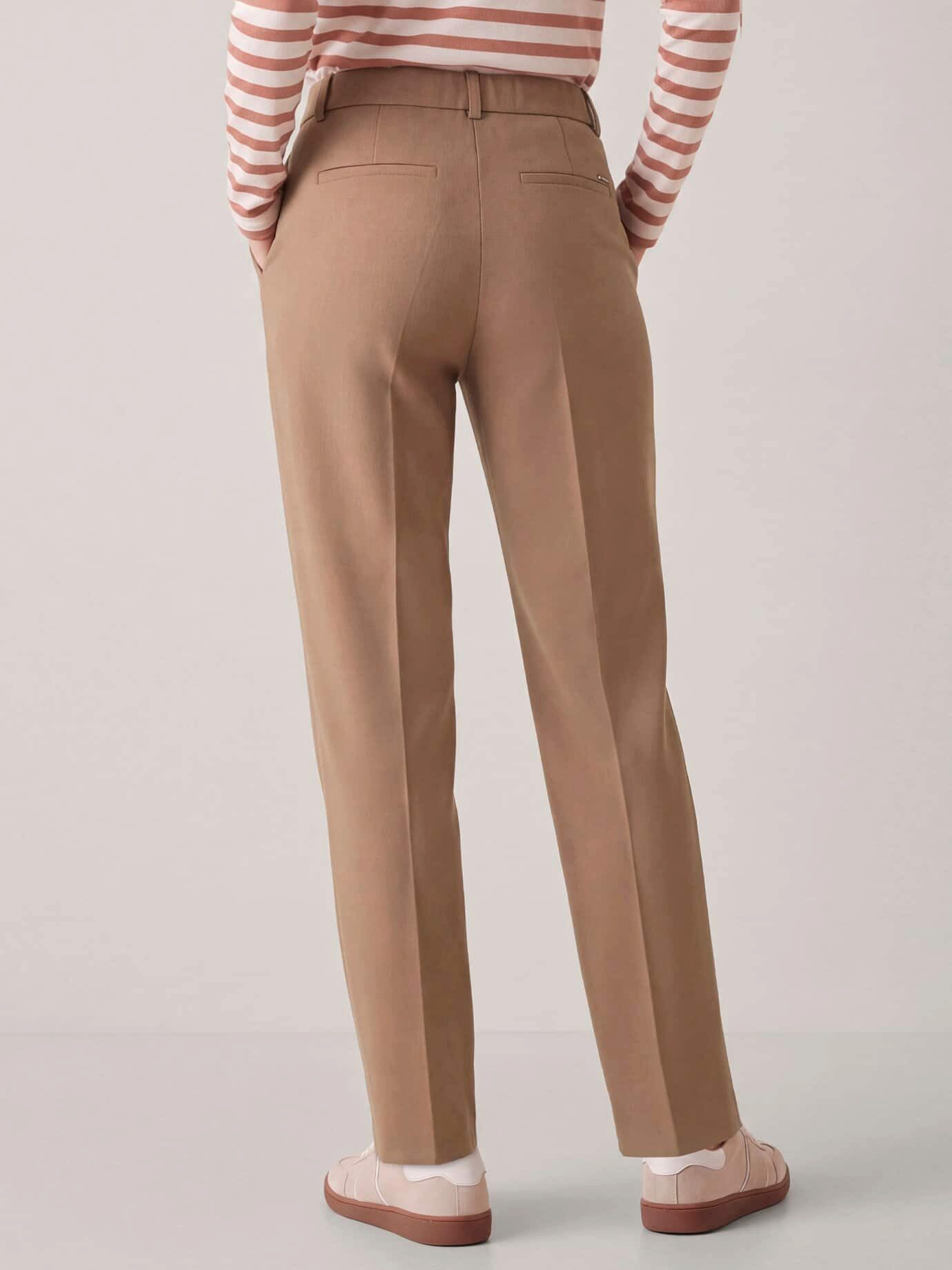 Walbusch Relaxhose Damen Premium Kofferhose knitterarm bügelfrei Regular Fit Damenhose mit bi-elastischem Komfortbund, Sicherheits-Reißverschluss