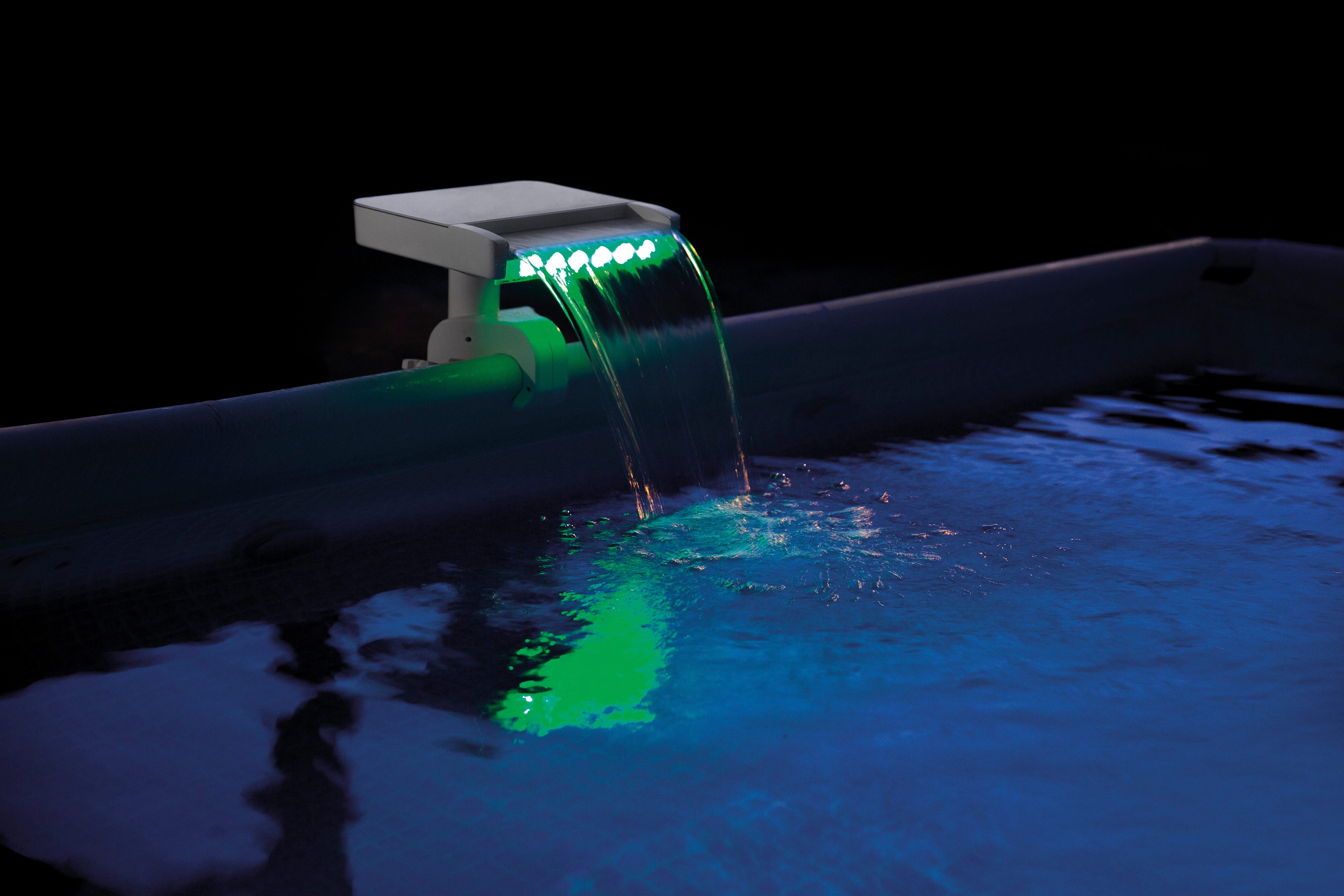 Intex Pool-Lampe Multi-Color LED Wasserfall - Cascade, Keine Batterien oder Stromanschluss notwendig
