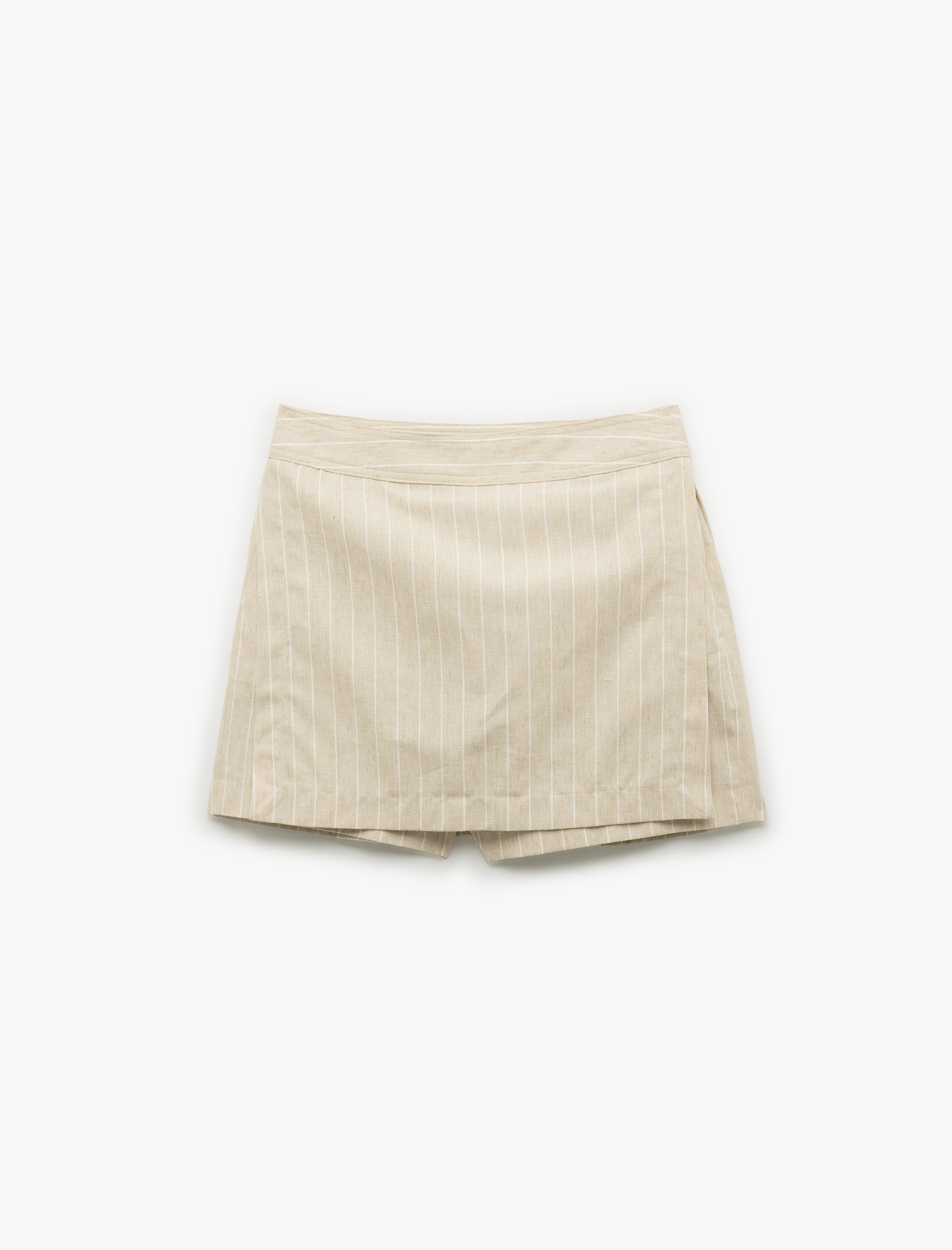 Koton Shorts Koton Zweireihige Streifen-Rock-Shorts