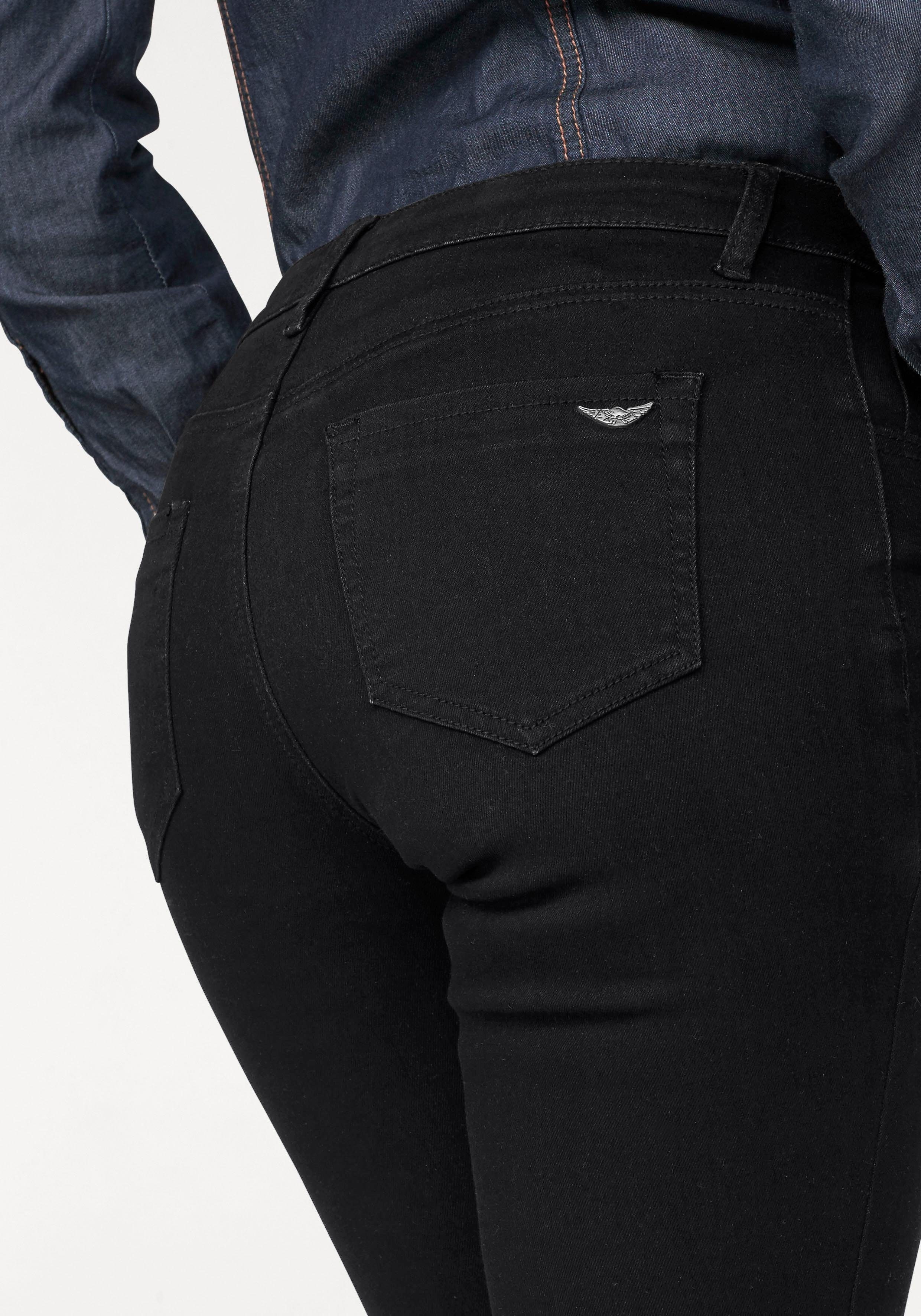 Arizona Skinny-fit-Jeans Ultra-Stretch Mid Waist black