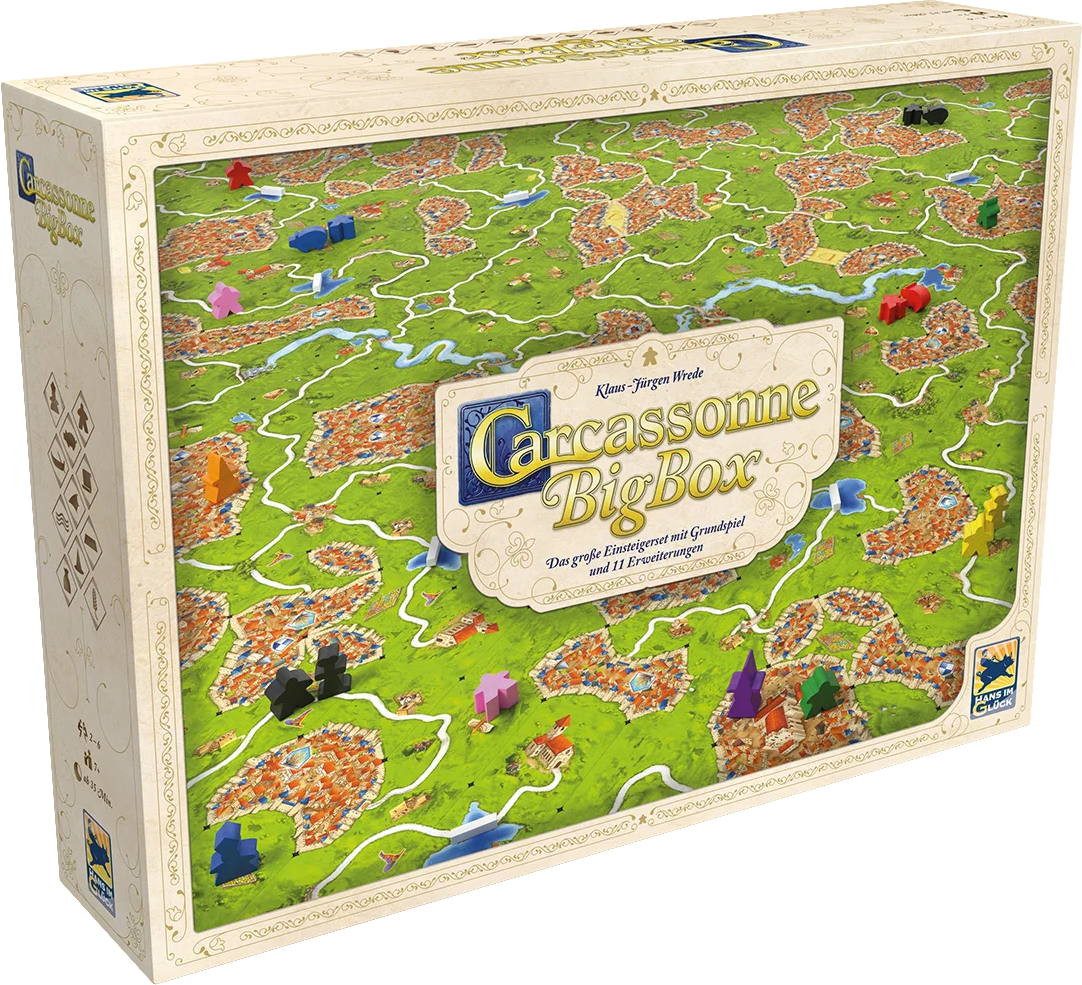Hans im Glück Spiel Familienspiel Strategiespiel Carcassonne Big Box V3.1 HIGD0130