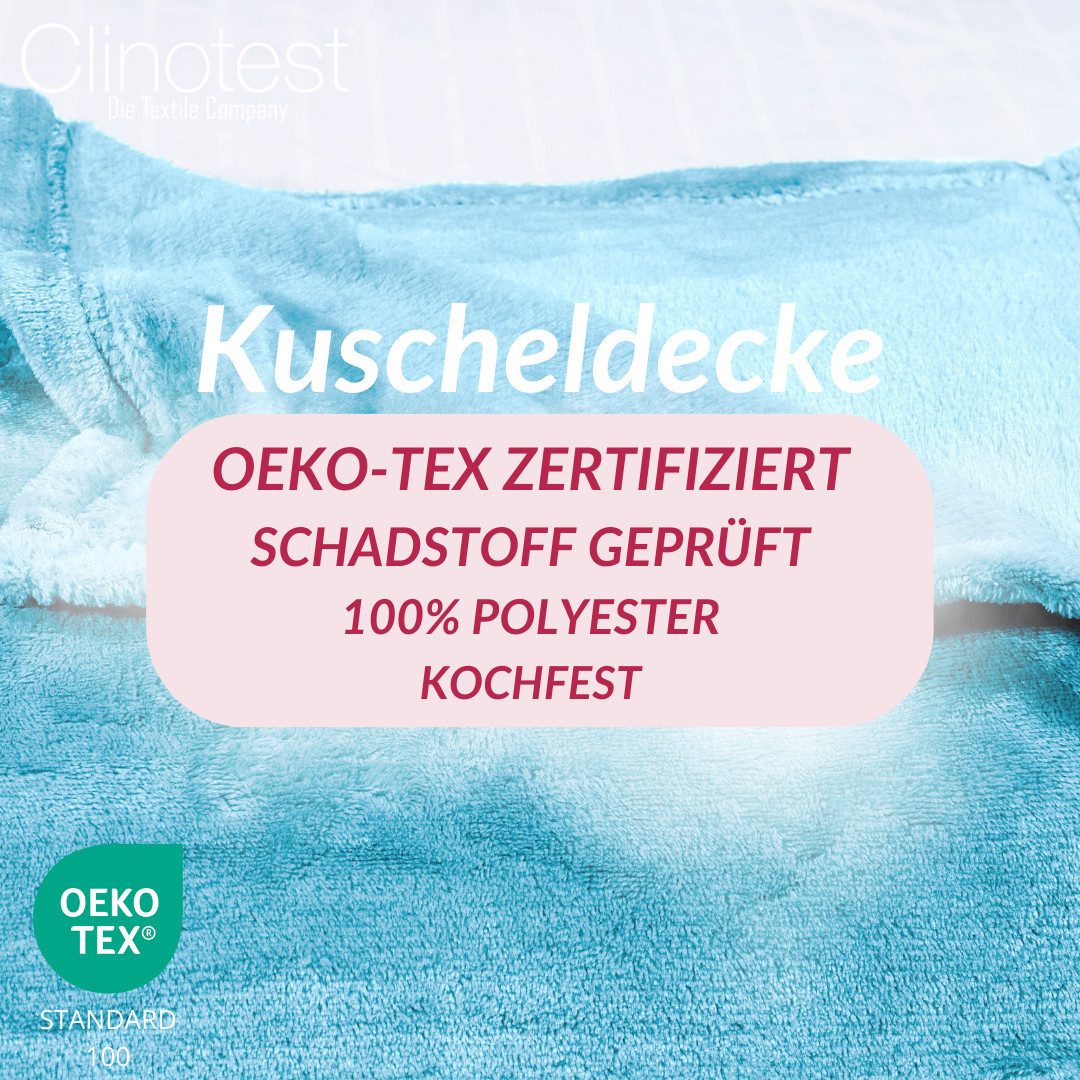 Wohndecke Kuscheldecke aus 100% Polyester, 150x220 cm, Clinotest, Kochfest ohne Einlaufen oder Fusseln, auch als Sofadecke & Tagesdecke – Bild 4 von 5