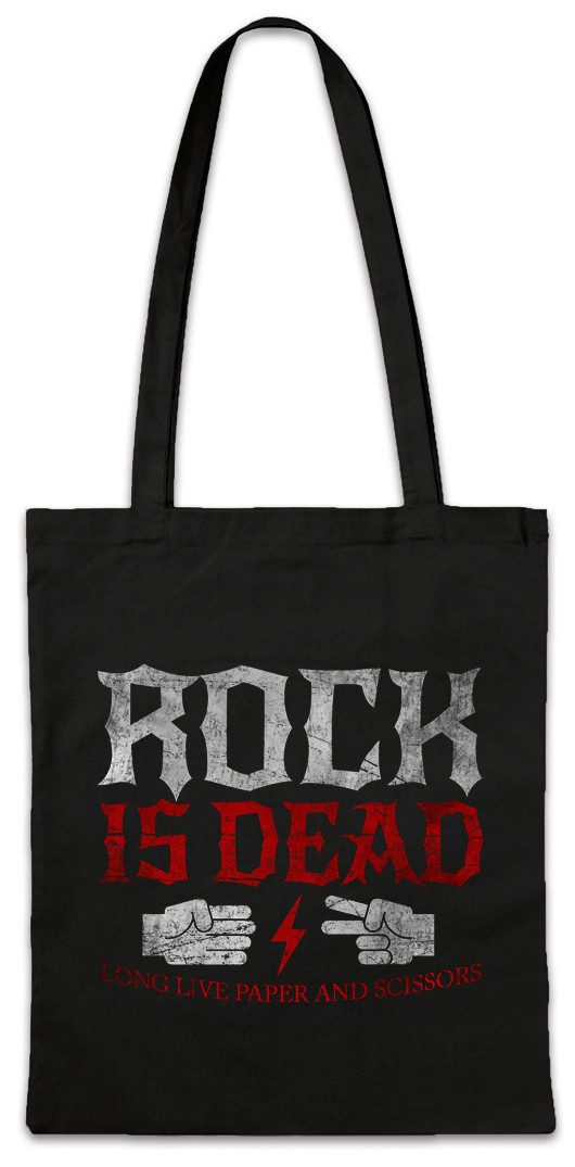 Urban Backwoods Beuteltasche Rock is Dead Long Live II Stofftasche And Roll Punk Music Musician (1-tlg), Band Metal Guitar Player