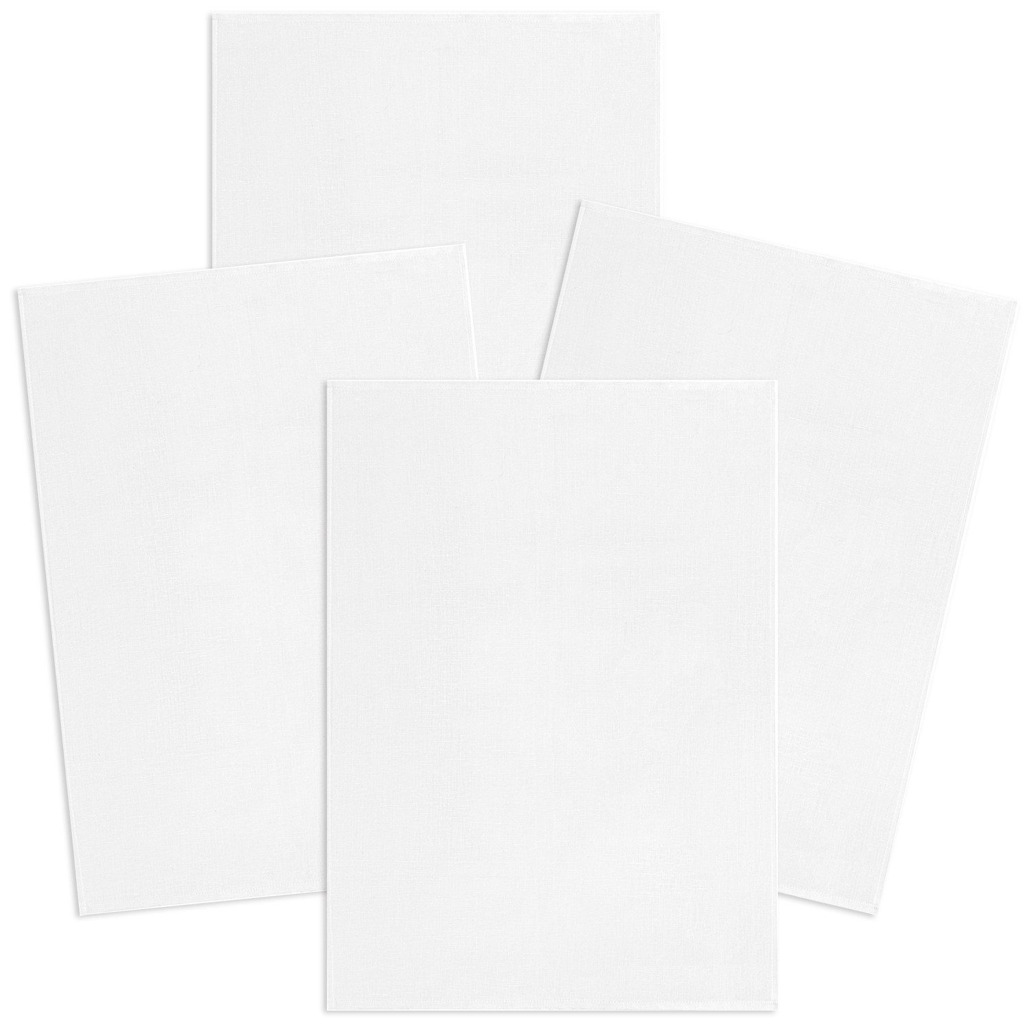Kracht Geschirrtuch Standard uni, (Set, 4-tlg., 4-teilig), 4er Pack Geschirrtücher (4 Stück), ca. 50 x 70 cm, Halbleinen