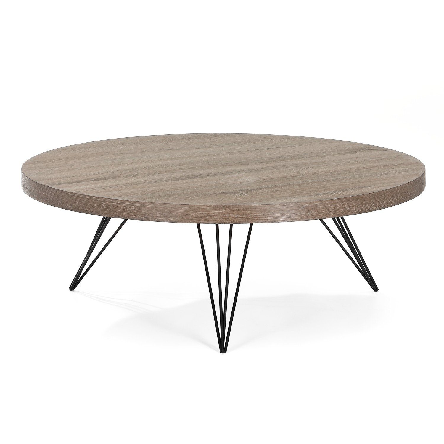 Couchtisch Couchtisch "Hestia", rund 90x90x32cm, in Eichenoptik braun
