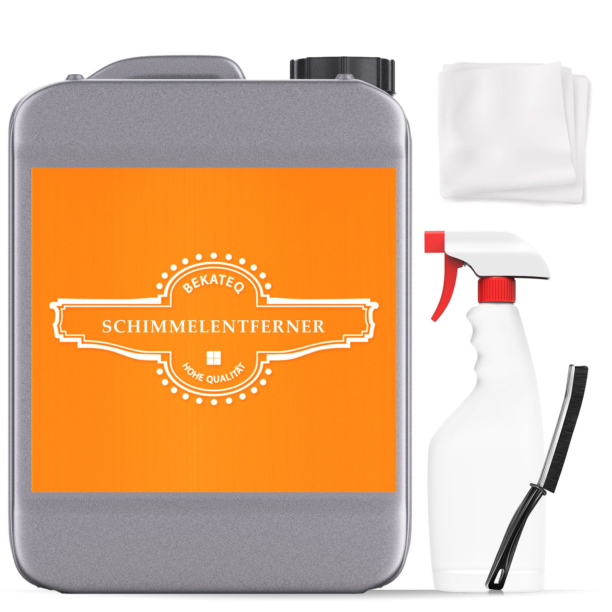 BEKATEQ BE-780 Засіб для видалення цвілі (Set, [- Schimmelreiniger + Putzvliestuch + Fugenreiniger + Sprühflasche Schimmelreiniger Fugenreiniger, Schimmelmittel, Anti Schimmel Reiniger)