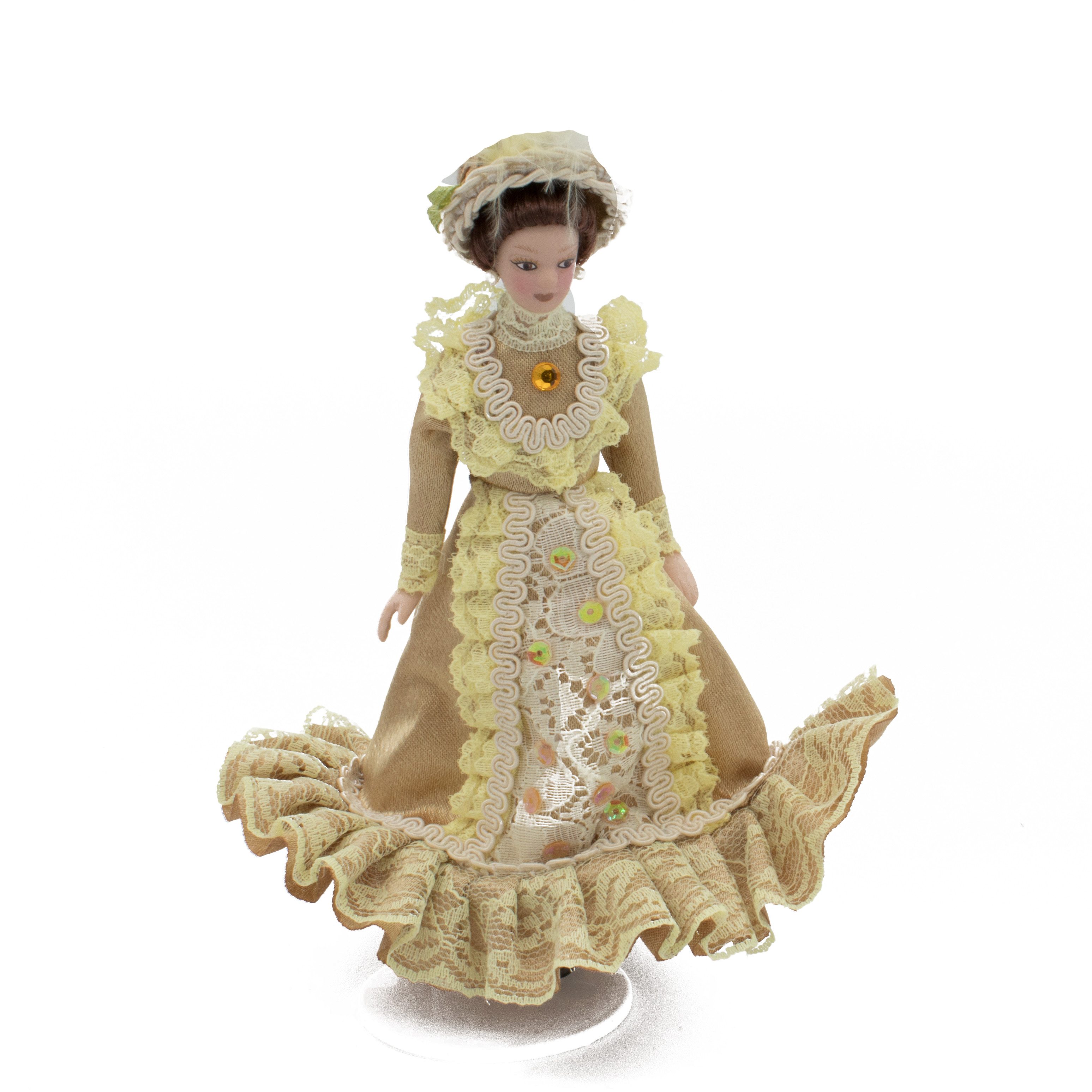 Streets Ahead Dollshouse Porzellanpuppe Porzellanpuppe Puppe fürs Puppenhaus Viktorianische Lady Porzellan
