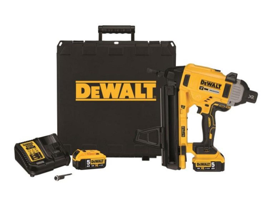DeWalt Akku-Stauchkopfnagler DEWALT Akku-Nagler für Beton 18V DCN890P2 15° 13-57mm 2x5,0Ah