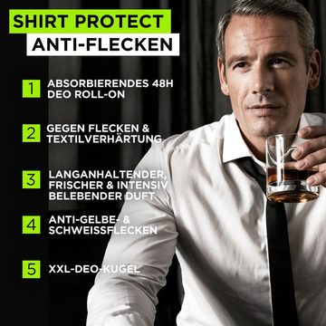 L'ORÉAL PARIS MEN EXPERT Deo-Roller »Shirt Control«, Schützt vor weißen Rückständen & Textilverhärtungen