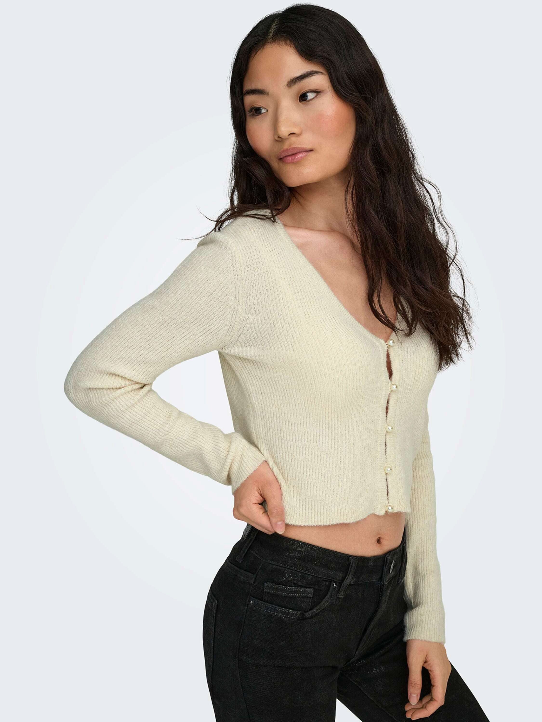 ONLY Strickjacke ONLRICA (1-tlg) Perlen