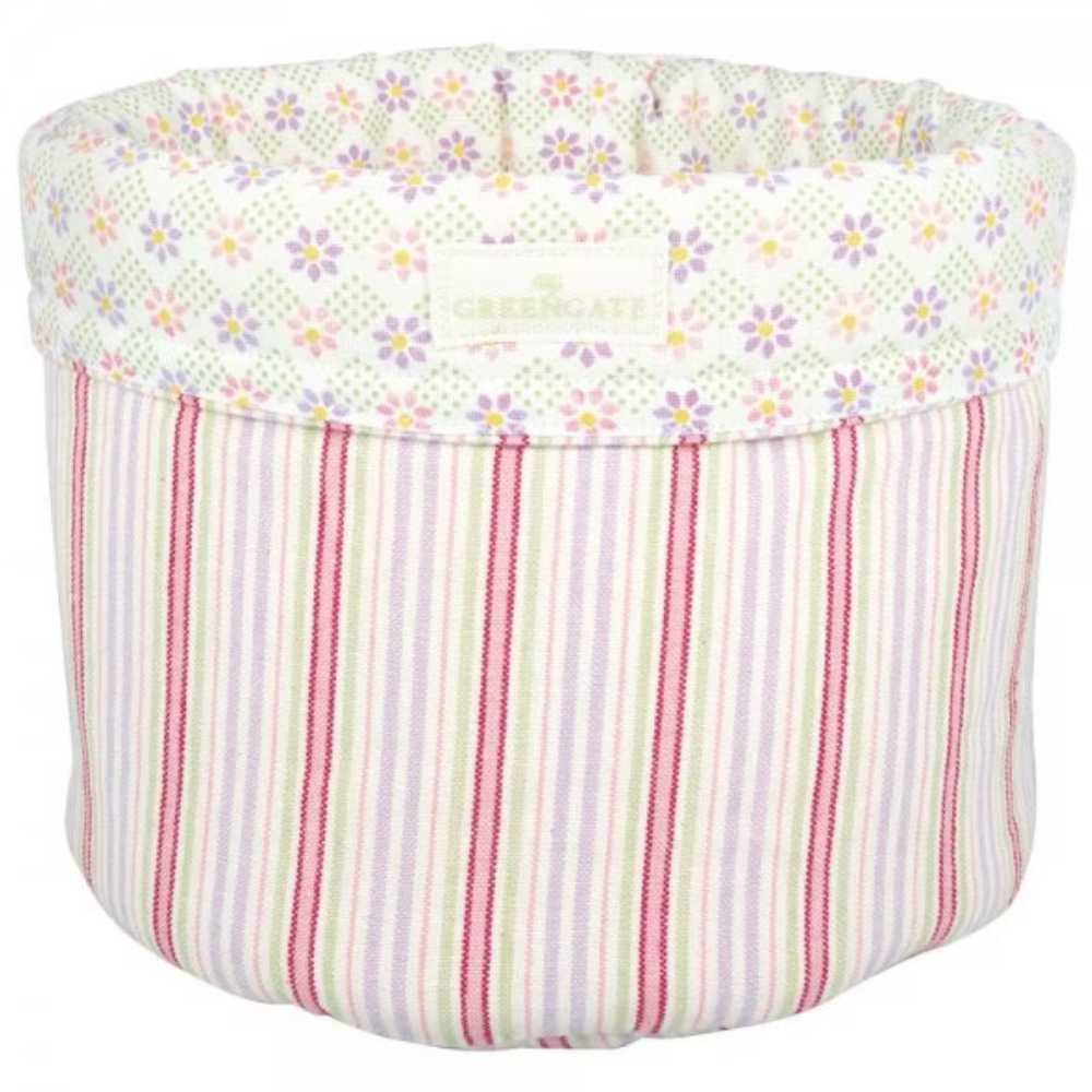 Greengate Brotkorb Greengate Brotkorb EVELINA Weiß mit Streifen