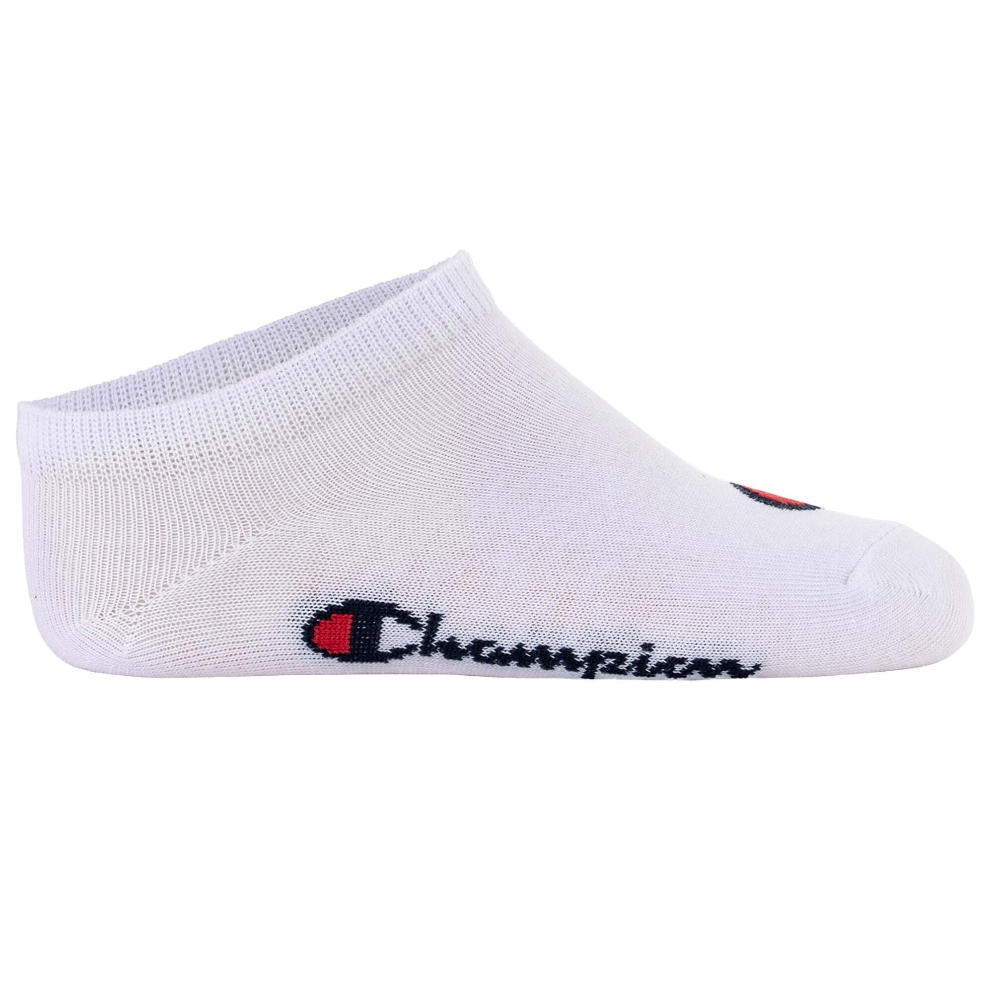 Champion 3er Logo Socken, Schwarz/Grau/Weiß Socken, Sneaker Pack Kinder Freizeitsocken -