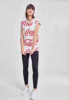 Merchcode Kurzarmshirt Merchcode Damen Ladies Coca Cola AOP Tee (1-tlg)