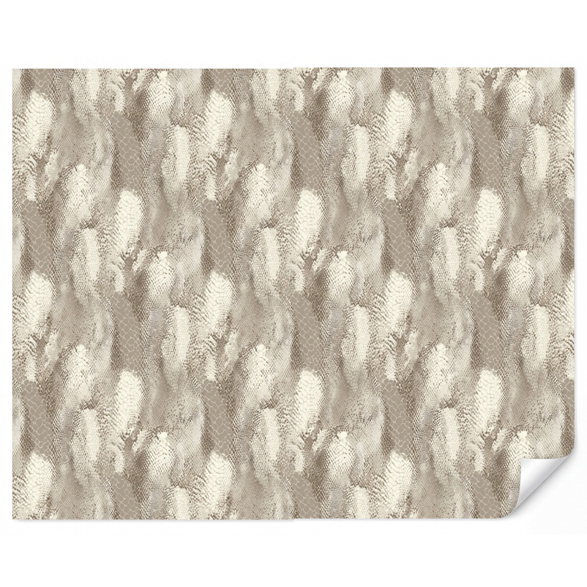 OnlyWow Fototapete Schlange - Textur - Sand, Matt, bedruckt, Wandtapete, Wohnzimmer, Vinyl Tapete 260x220cm