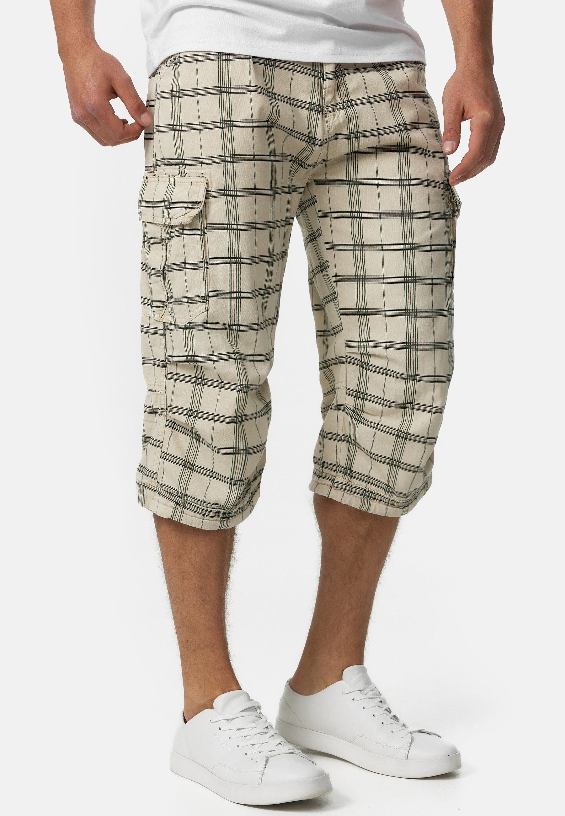 Indicode Cargoshorts Nicolas Check Fog Check