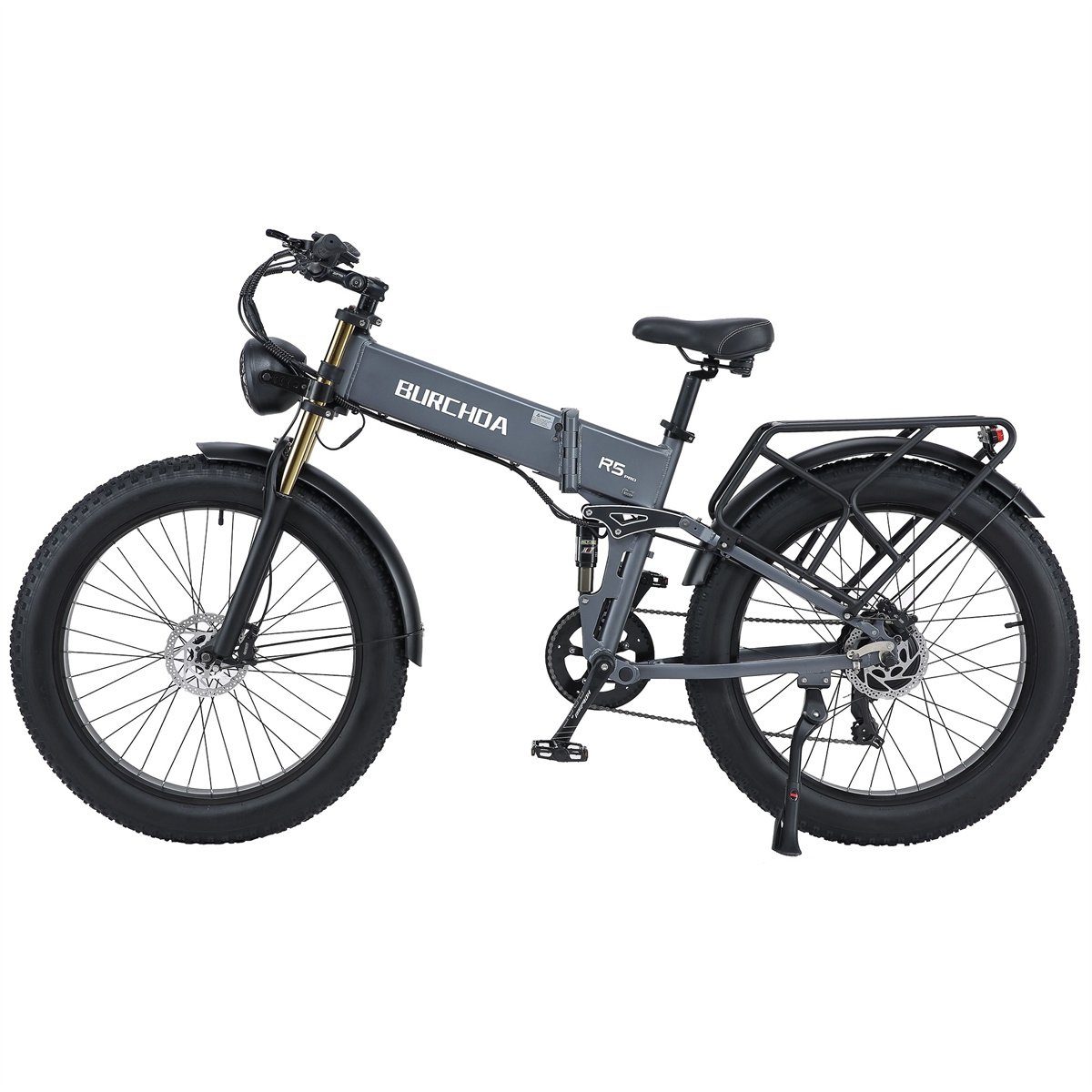 Fangqi E-Bike 8 Grau E-Mountainbike,SHIMANO Ladeloch Farbinstrument, Gang,48V/20AH,Bluetooth, Wh All-Terrain-Mountain-E-Bike), 26zoll Nabendynamo, 960 Heckmotor, Bluetooth, (Faltbares