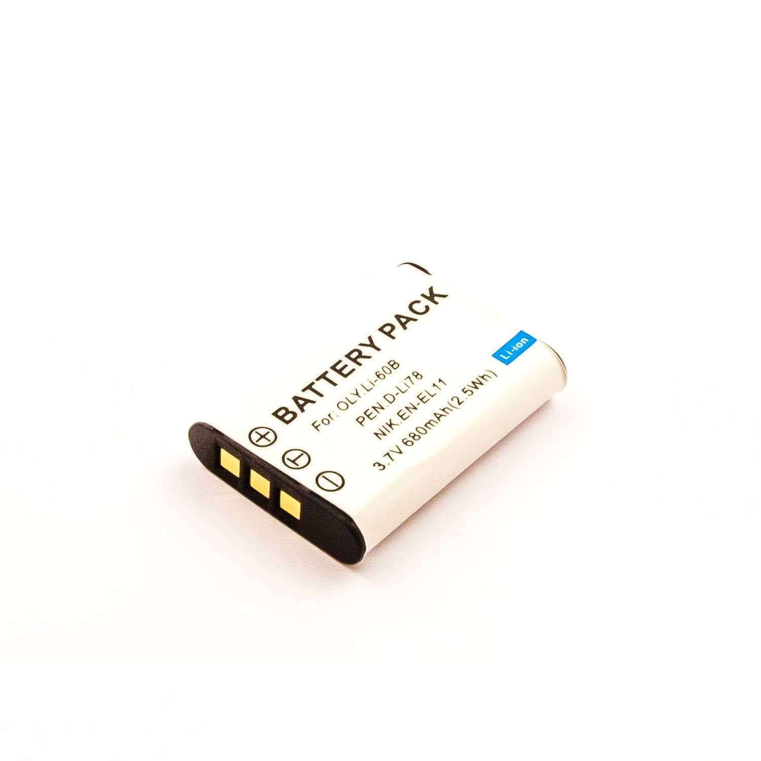 MobiloTec Akku kompatibel mit Sanyo DB-L70 Akkupacks Akku 600 mAh