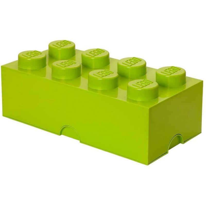 Room Copenhagen Aufbewahrungsdose LEGO® Storage Brick 8 Lindgrün, mit 8 Noppen, Baustein-Form, stapelbar