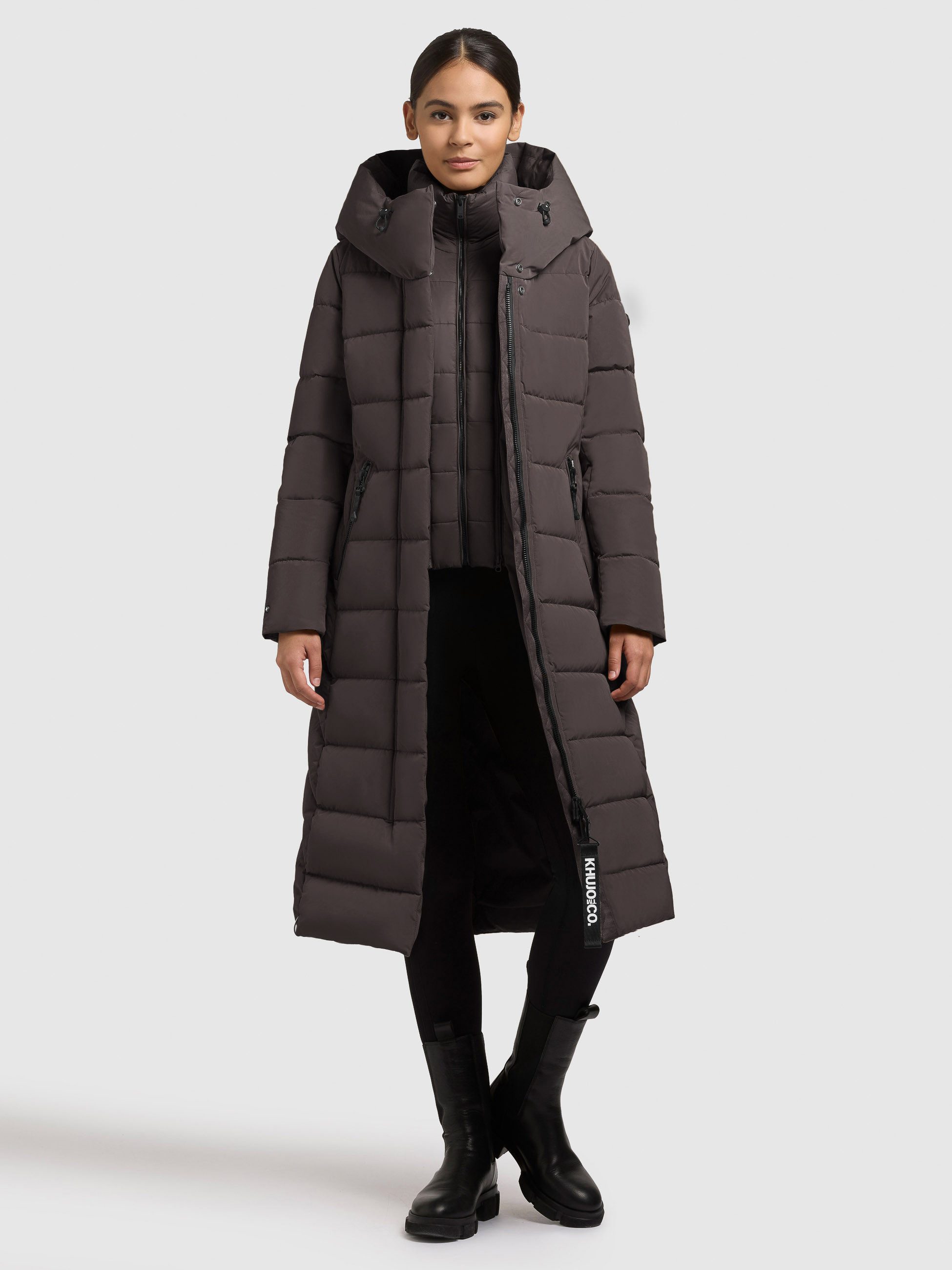 khujo Steppmantel TAMKE aus Polyester und Nylon, gerade Passform