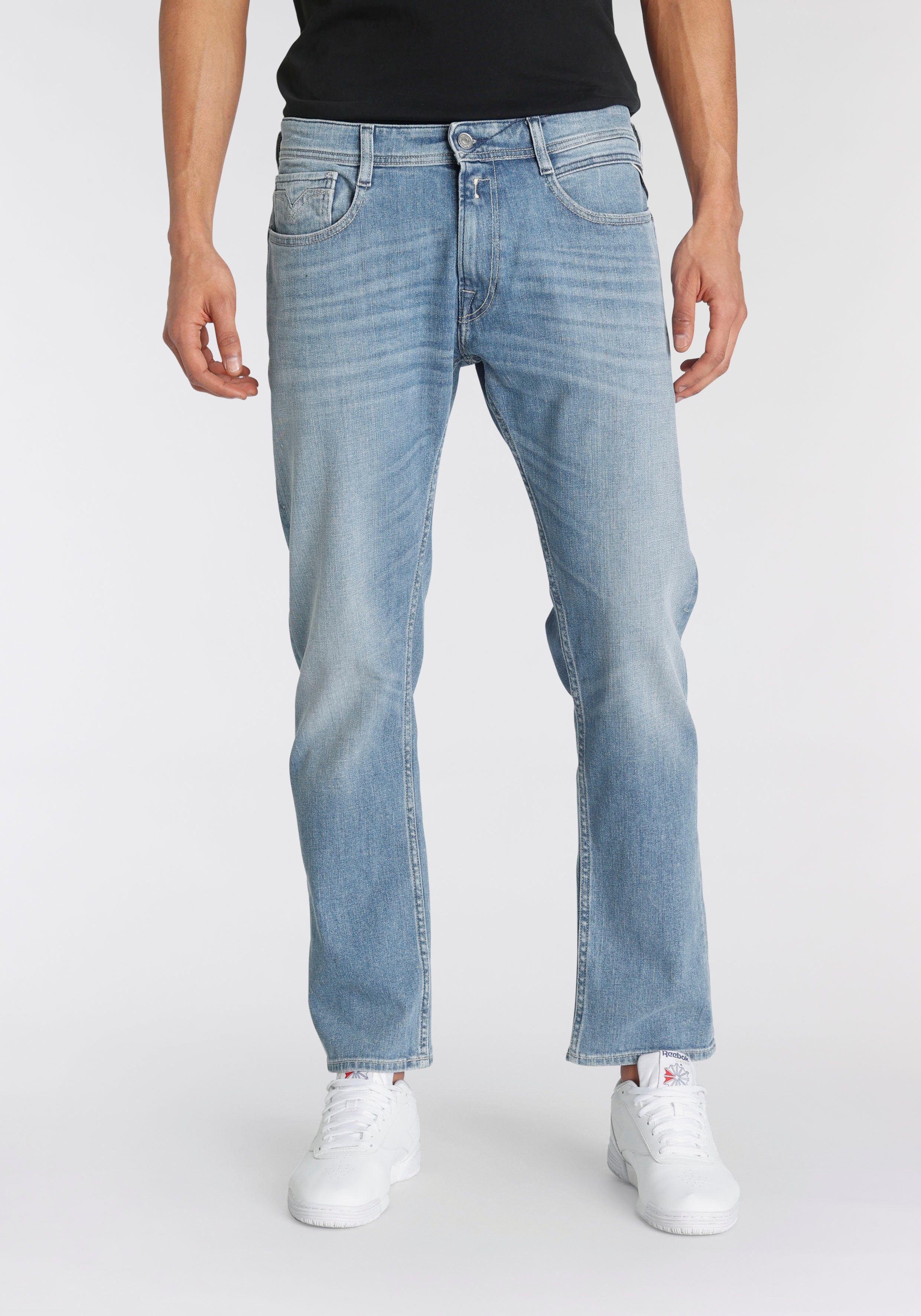 Replay Tapered-fit-Jeans Rocco light blue